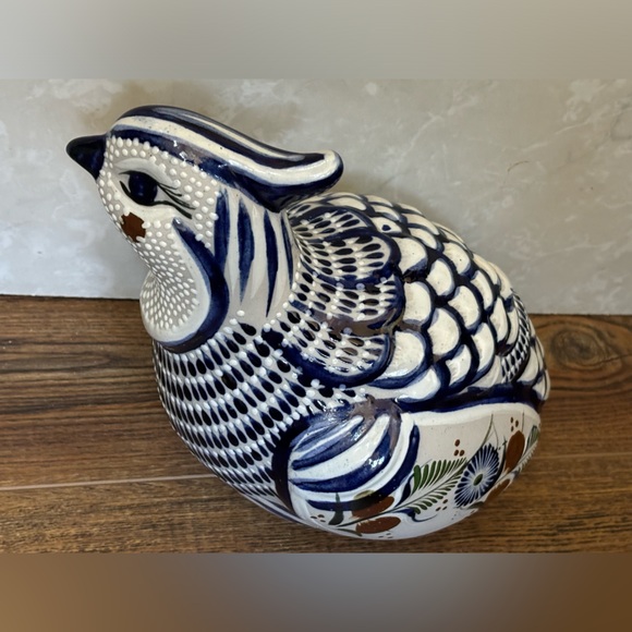 Vintage Tonala Santana Mexican Pottery Bird Figurine Dove Folk Art 13” long - Picture 4 of 16